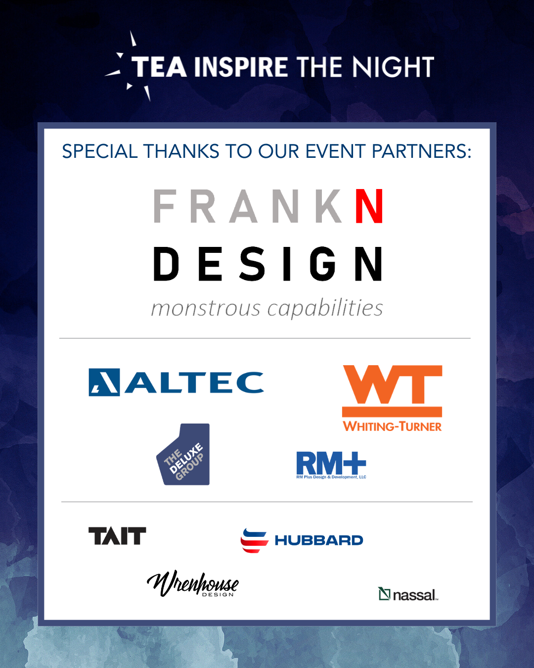 INSPIRE the Night Sponsors